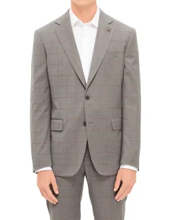 100% MICRO CHECK WOOL, 2 BUTTON VICENZA SINGLE BREASTED FULL CANVAS NOTCH LAPEL SUIT