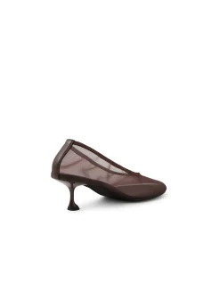 ABRIGHT CHOC MESH HEELS