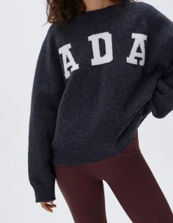 ADA Oversized Knit Logo Crew Sweatshirt