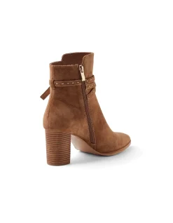 Adaru Suede Wrap Strap Block Heel Boots