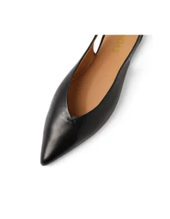 Adjoss Pointed Toe Leather Slingback Flats