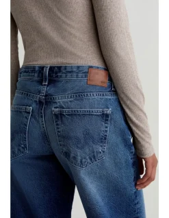 Adria Low Rise Wide Leg Denim Jeans