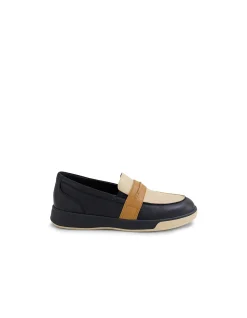 Aindrea Xf Black Camel Multi Leather Sneakers