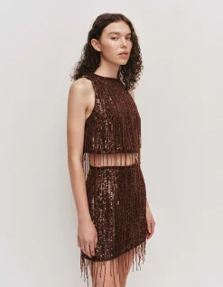 Aire Sequin Top