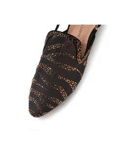 Alexio Crystal Embellished Slingback Flats