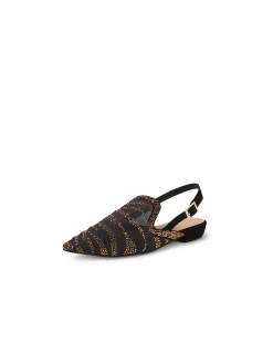 Alexio Crystal Embellished Slingback Flats