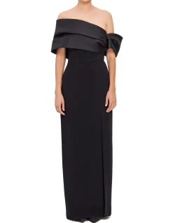 Alexis Off-Shoulder Maxi Dress with Front Slit