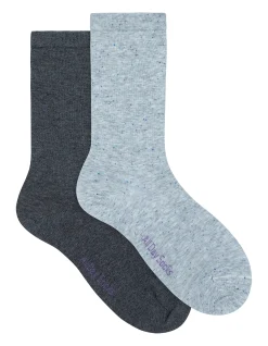 All Day Premium Fine Pattern Crew Socks 2 Pack
