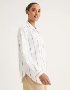 Alloy Shirt with Eye-Catching Stripes