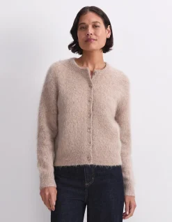 ALPACA BLEND CROPPED CARDIGAN