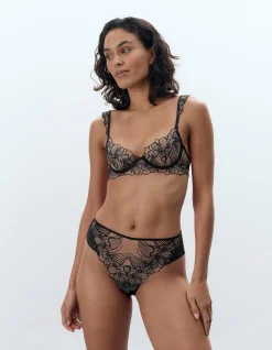 Amarosa Sheer Embroidered High Waist Brief