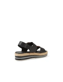 Ambian Leather Buckle Platform Sandals
