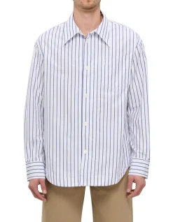 Ami De Coeur Wide Stripe Cotton Long Sleeve Shirt