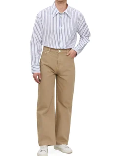 Ami De Coeur Wide Stripe Cotton Long Sleeve Shirt