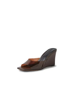 Anarbel Clear Strap High Wedge Sandals