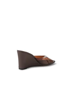 Anarbel Clear Strap High Wedge Sandals