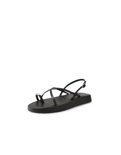 ANEWS Toe Ring Strappy Leather Sandals