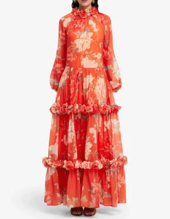 Angela Ruffled Maxi Dress