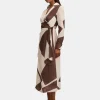 ANGELINA LONG SLEEVES TIE MIDI DRESS