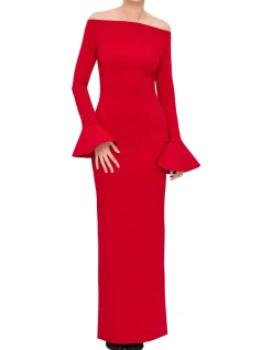 ANICA LS ROUND NECK MAXI DRESS