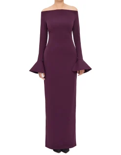 ANICA LS ROUND NECK MAXI DRESS