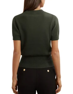 Anita Short Sleeve Crew Neck Knit Top