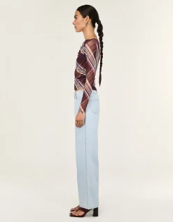 Anouk Mid Rise Straight Leg Denim Jeans
