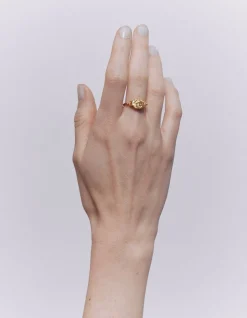 Apollo Sun Textured Medallion Ring