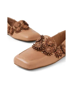 Appease Floral Embellished Leather Flats