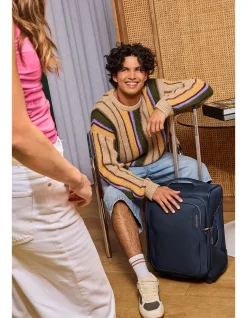 Applite 5 55cm Expandable Small Carry-On Suitcase Navy