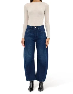 Arc Barrel Mid Rise Rigid Barrel Leg Jeans