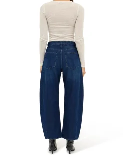 Arc Barrel Mid Rise Rigid Barrel Leg Jeans