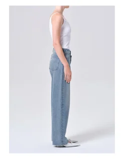 Arc Criss Cross Mid Rise Wide Leg Jeans