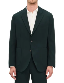 ASTON TWO BUTTON TECHNICAL WOOL JACKET