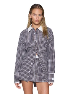 Astra Long Sleeve Shirt White Plaid