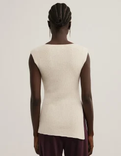 Asymmetric Hem Knit Tank
