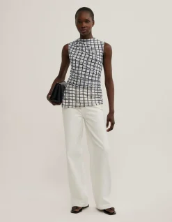 Asymmetric Mesh Tank Top