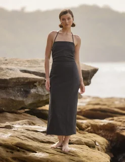 ATHENA HALTER MIDI DRESS