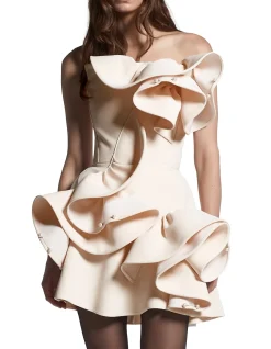 ATONE RUFFLE MINI DRESS