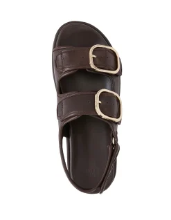 ATTICUS Ebony Pebble Leather Flatform