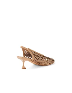 ATUNED Cut Out Slingback Kitten Heel Pumps