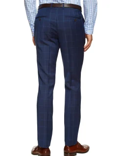 Auden Wool Suit Checked Trousers Navy