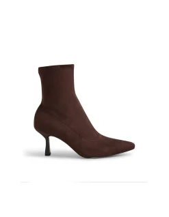 Audry Stretch Microsuede Kitten Heel Boots