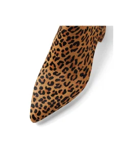 Aulimas Leopard Pony Block Heel Ankle Boots