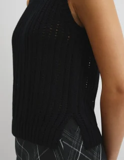 Australian Good Earth Cotton Pointelle Knit Tank