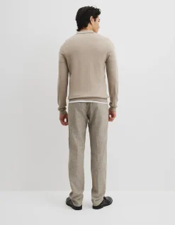 Australian Merino Long Sleeve Am Button Polo Knit