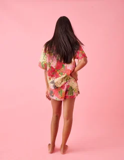 Australian Bush Blossom Short Sleeve Shirt &Short Pyjama Set