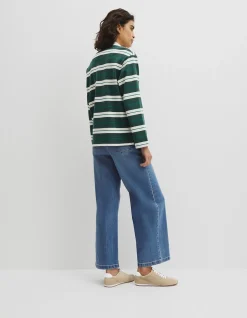 Australian Cotton Stripe Rugby Polo Sweat