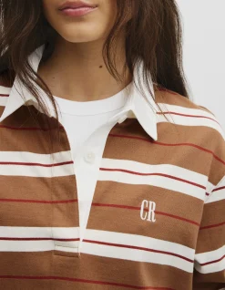 Australian Cotton Stripe Rugby Polo Sweat