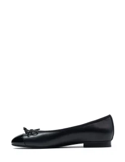 AVAH Black Premium Leather Ballet Flat